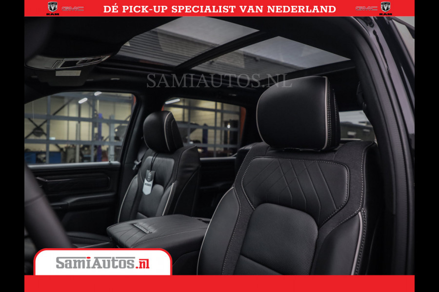 Dodge Ram 1500 Limited Night High Output 540HP 706Nm | Massage + Full Option | De Meest Luxe en Volle Pick-Up in zijn Klasse | Comfortabele Dubbele Cabine met Royale 5 Zitplaatsen | BPM vrij | Nu Leverbaar uit Voorraad | Voorraad Nr 2356 - 0990
