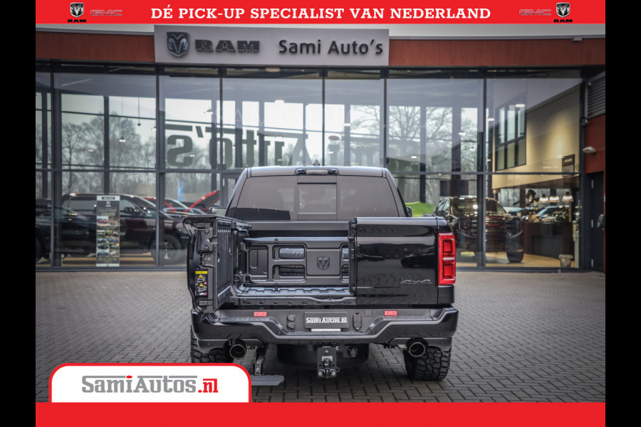Dodge Ram 1500 Limited Night High Output 540HP 706Nm | Massage + Full Option | De Meest Luxe en Volle Pick-Up in zijn Klasse | Comfortabele Dubbele Cabine met Royale 5 Zitplaatsen | BPM vrij | Nu Leverbaar uit Voorraad | Voorraad Nr 2356 - 0990