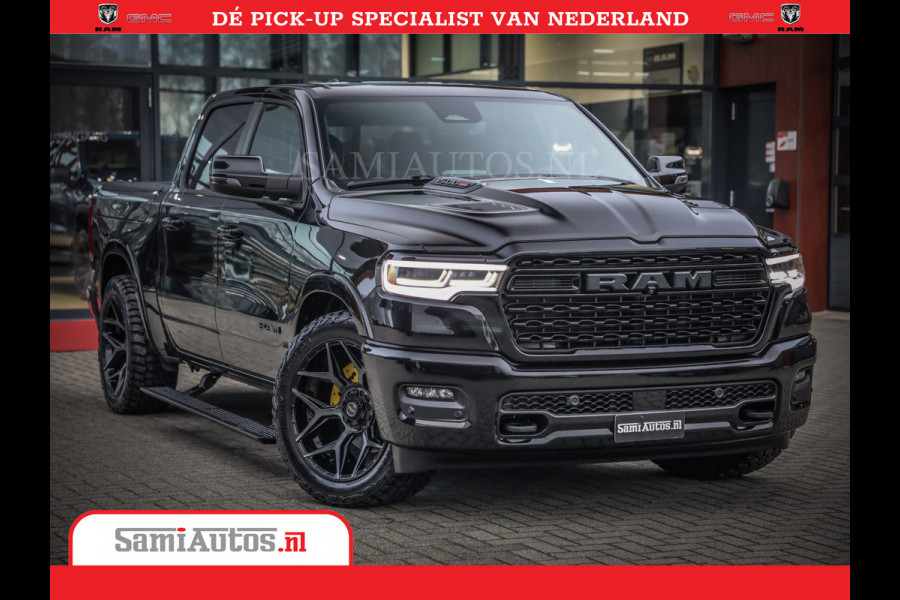 Dodge Ram 1500 Limited Night High Output 540HP 706Nm | Massage + Full Option | De Meest Luxe en Volle Pick-Up in zijn Klasse | Comfortabele Dubbele Cabine met Royale 5 Zitplaatsen | BPM vrij | Nu Leverbaar uit Voorraad | Voorraad Nr 2356 - 0990