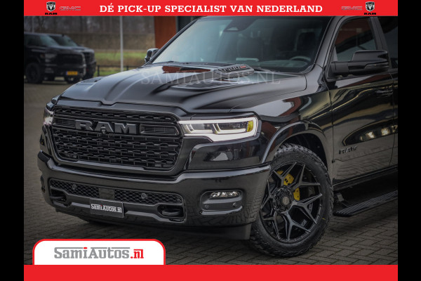 Dodge Ram 1500 Limited Night High Output 540HP 706Nm | Massage + Full Option | De Meest Luxe en Volle Pick-Up in zijn Klasse | Comfortabele Dubbele Cabine met Royale 5 Zitplaatsen | BPM vrij | Nu Leverbaar uit Voorraad | Voorraad Nr 2356 - 0990