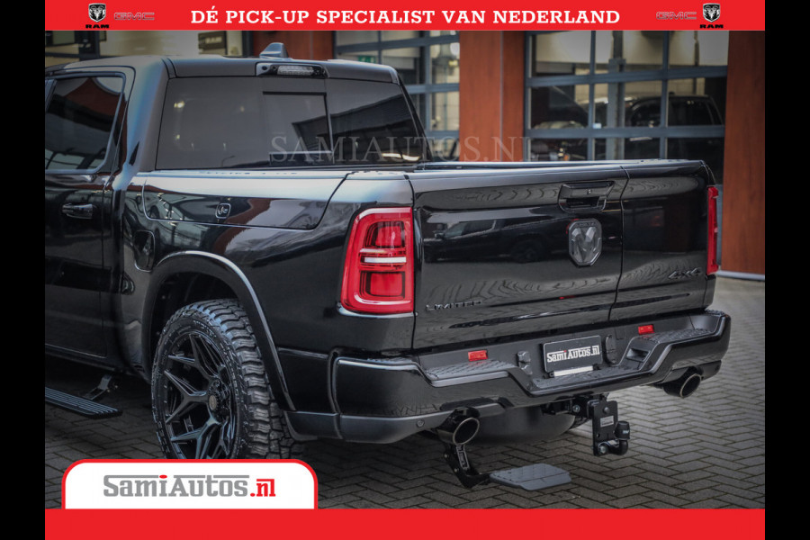 Dodge Ram 1500 Limited Night High Output 540HP 706Nm | Massage + Full Option | De Meest Luxe en Volle Pick-Up in zijn Klasse | Comfortabele Dubbele Cabine met Royale 5 Zitplaatsen | BPM vrij | Nu Leverbaar uit Voorraad | Voorraad Nr 2356 - 0990
