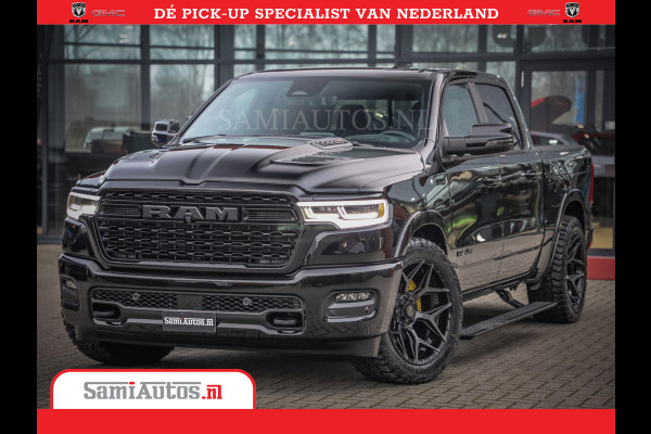 Dodge Ram 1500 Limited Night High Output 540HP 706Nm | Massage + Full Option | De Meest Luxe en Volle Pick-Up in zijn Klasse | Comfortabele Dubbele Cabine met Royale 5 Zitplaatsen | BPM vrij | Nu Leverbaar uit Voorraad | Voorraad Nr 2356 - 0990