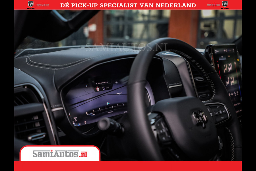 Dodge Ram 1500 Limited Night High Output 540HP 706Nm | Massage + Full Option | De Meest Luxe en Volle Pick-Up in zijn Klasse | Comfortabele Dubbele Cabine met Royale 5 Zitplaatsen | BPM vrij | Nu Leverbaar uit Voorraad | Voorraad Nr 2356 - 0990
