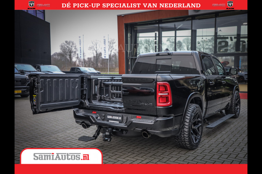 Dodge Ram 1500 Limited Night High Output 540HP 706Nm | Massage + Full Option | De Meest Luxe en Volle Pick-Up in zijn Klasse | Comfortabele Dubbele Cabine met Royale 5 Zitplaatsen | BPM vrij | Nu Leverbaar uit Voorraad | Voorraad Nr 2356 - 0990