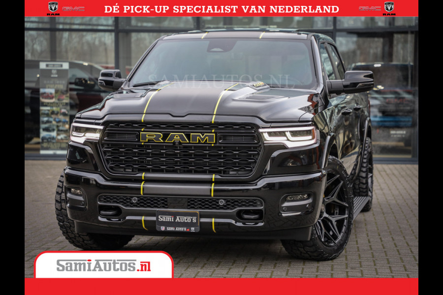 Dodge Ram 1500 Limited Night High Output 540HP 706Nm | Massage + Full Option | De Meest Luxe en Volle Pick-Up in zijn Klasse | Comfortabele Dubbele Cabine met Royale 5 Zitplaatsen | BPM vrij | Nu Leverbaar uit Voorraad | Voorraad Nr 2357 - 5182