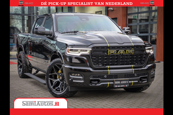 Dodge Ram 1500 Limited Night High Output 540HP 706Nm | Massage + Full Option | De Meest Luxe en Volle Pick-Up in zijn Klasse | Comfortabele Dubbele Cabine met Royale 5 Zitplaatsen | BPM vrij | Nu Leverbaar uit Voorraad | Voorraad Nr 2357 - 5182