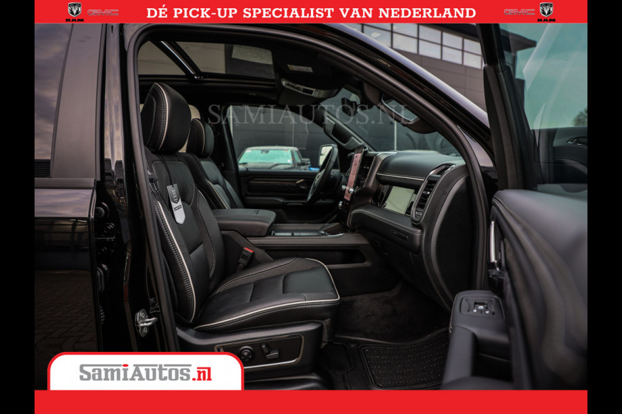 Dodge Ram 1500 Limited Night High Output 540HP 706Nm | Massage + Full Option | De Meest Luxe en Volle Pick-Up in zijn Klasse | Comfortabele Dubbele Cabine met Royale 5 Zitplaatsen | BPM vrij | Nu Leverbaar uit Voorraad | Voorraad Nr 2357 - 5182