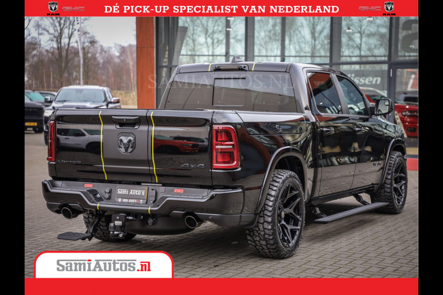 Dodge Ram 1500 Limited Night High Output 540HP 706Nm | Massage + Full Option | De Meest Luxe en Volle Pick-Up in zijn Klasse | Comfortabele Dubbele Cabine met Royale 5 Zitplaatsen | BPM vrij | Nu Leverbaar uit Voorraad | Voorraad Nr 2357 - 5182