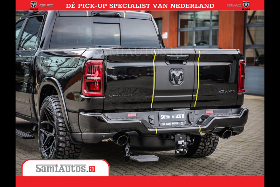 Dodge Ram 1500 Limited Night High Output 540HP 706Nm | Massage + Full Option | De Meest Luxe en Volle Pick-Up in zijn Klasse | Comfortabele Dubbele Cabine met Royale 5 Zitplaatsen | BPM vrij | Nu Leverbaar uit Voorraad | Voorraad Nr 2357 - 5182