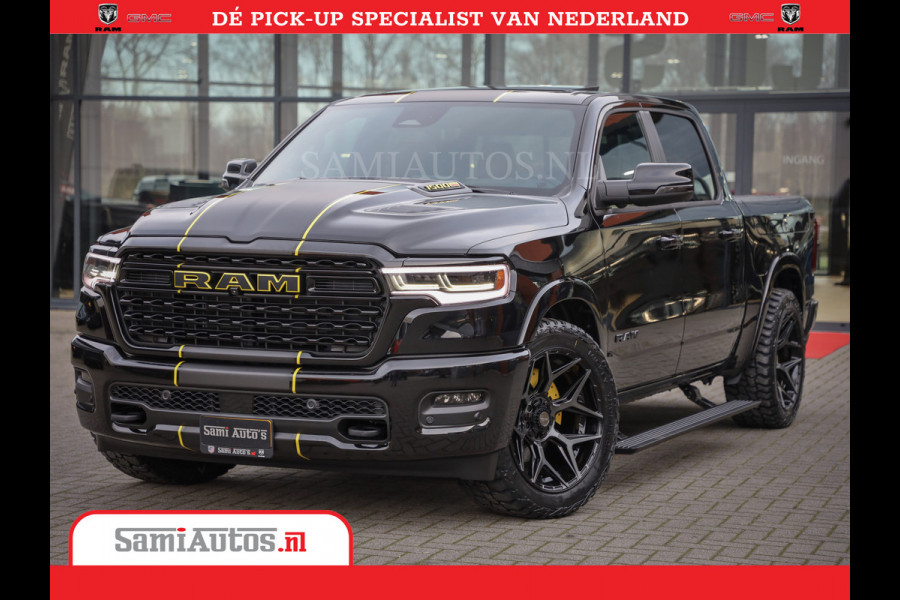 Dodge Ram 1500 Limited Night High Output 540HP 706Nm | Massage + Full Option | De Meest Luxe en Volle Pick-Up in zijn Klasse | Comfortabele Dubbele Cabine met Royale 5 Zitplaatsen | BPM vrij | Nu Leverbaar uit Voorraad | Voorraad Nr 2357 - 5182