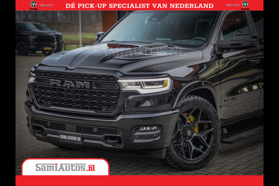 Dodge Ram 1500 Limited Night High Output 540HP 706Nm | Massage + Full Option | De Meest Luxe en Volle Pick-Up in zijn Klasse | Comfortabele Dubbele Cabine met Royale 5 Zitplaatsen | BPM vrij | Nu Leverbaar uit Voorraad | Voorraad Nr 2304 - 8540