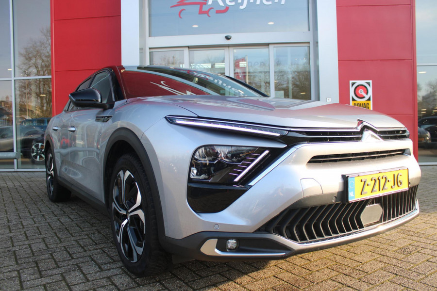 Citroën C5 X 1.6 Plug-in Hybrid 225PK MAX | NAVIGATIE | ELEKTRISCH BEDIENBARE VOORSTOELEN  MET GEHEUGENFUNCTIE | VOORSTOELEN VERWARMD | VOORSTOELEN GEVENTILEERD |LEDEREN BEKLEDING | MASSASGE STOELEN |  HEAD UP DISPLAY | ADAPTIVE CRUISE CONTROL | LED KOPLAMPEN | DRAADLOZE APPLE CARPLAY/ANDROID AUTO | 19" LICHTMETALEN VELGEN | ALL SEASON BANDEN | DRAADLOZE TELEFOONLADER | DAB+ RADIO