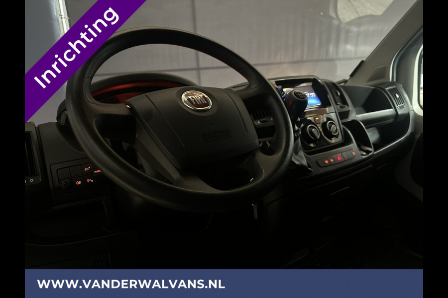 Fiat Ducato 3.0 NP 136pk L4H2 Post NL inrichting Euro6 Airco | Navigatie | Camera sidebars, 270 graden achterdeuren, schappen, doorloopdeur