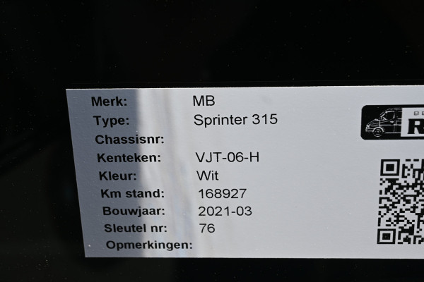 Mercedes-Benz Sprinter 315 CDI L2H2 3500 KG trekhaak, Navigatie met camera