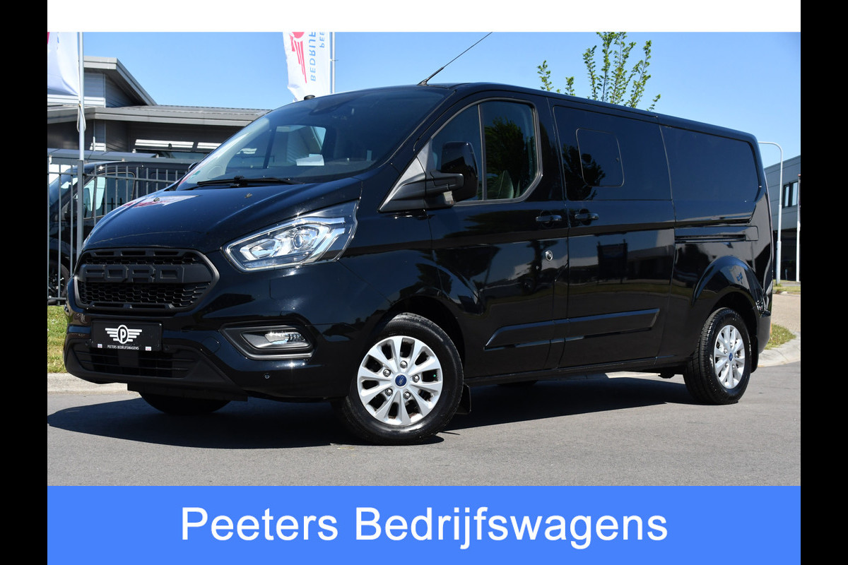 Ford Transit Custom 300 2.0 TDCI L2H1 Limited DC Camera, Cruise, 130PK, Automaat, Carplay, Stoeverwarming, 2 x Schuifdeur, Trekhaak, Uniek!