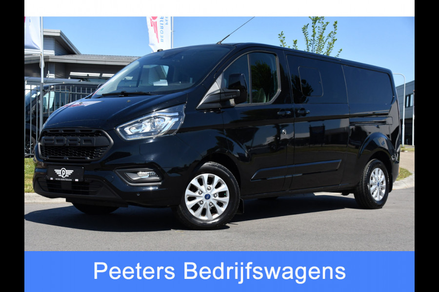 Ford Transit Custom 300 2.0 TDCI L2H1 Limited DC Camera, Cruise, 130PK, Automaat, Carplay, Stoeverwarming, 2 x Schuifdeur, Trekhaak, Uniek!