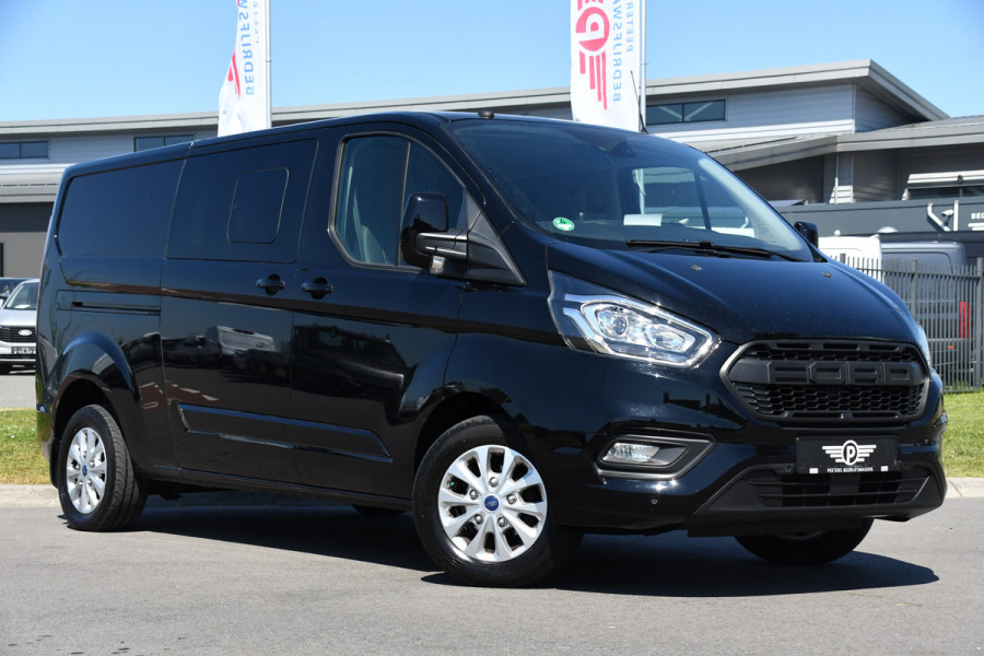 Ford Transit Custom 300 2.0 TDCI L2H1 Limited DC Camera, Cruise, 130PK, Automaat, Carplay, Stoeverwarming, 2 x Schuifdeur, Trekhaak, Uniek!