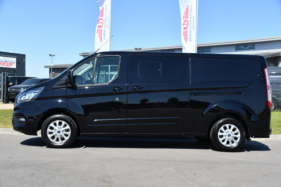Ford Transit Custom 300 2.0 TDCI L2H1 Limited DC Camera, Cruise, 130PK, Automaat, Carplay, Stoeverwarming, 2 x Schuifdeur, Trekhaak, Uniek!