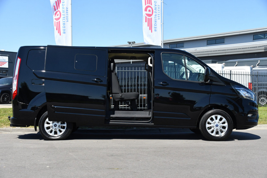 Ford Transit Custom 300 2.0 TDCI L2H1 Limited DC Camera, Cruise, 130PK, Automaat, Carplay, Stoeverwarming, 2 x Schuifdeur, Trekhaak, Uniek!