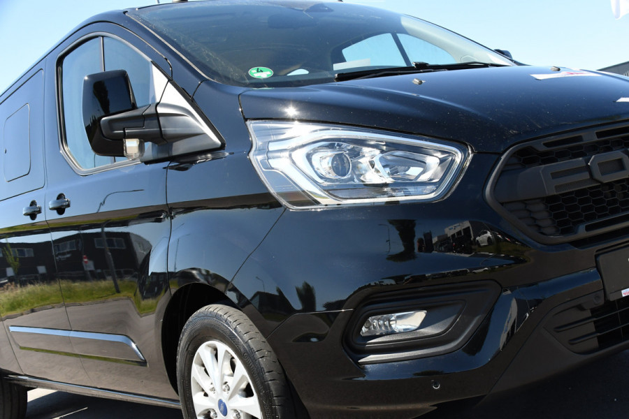 Ford Transit Custom 300 2.0 TDCI L2H1 Limited DC Camera, Cruise, 130PK, Automaat, Carplay, Stoeverwarming, 2 x Schuifdeur, Trekhaak, Uniek!