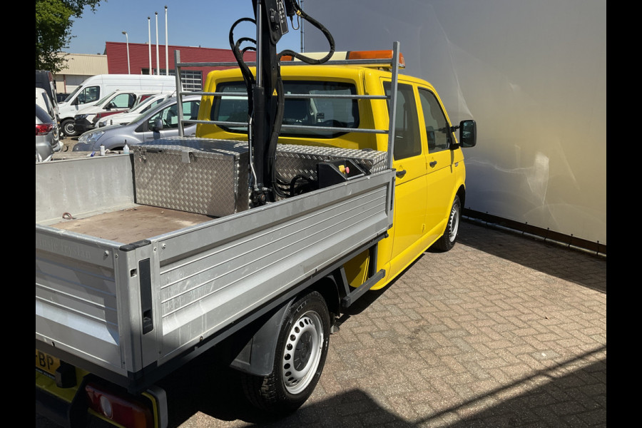 Volkswagen Transporter 2.0 TDI HIAB kraan Kastinrichting Trekhaak Laadkraan Airco Cruise Comfortline DC L2H1 Lang