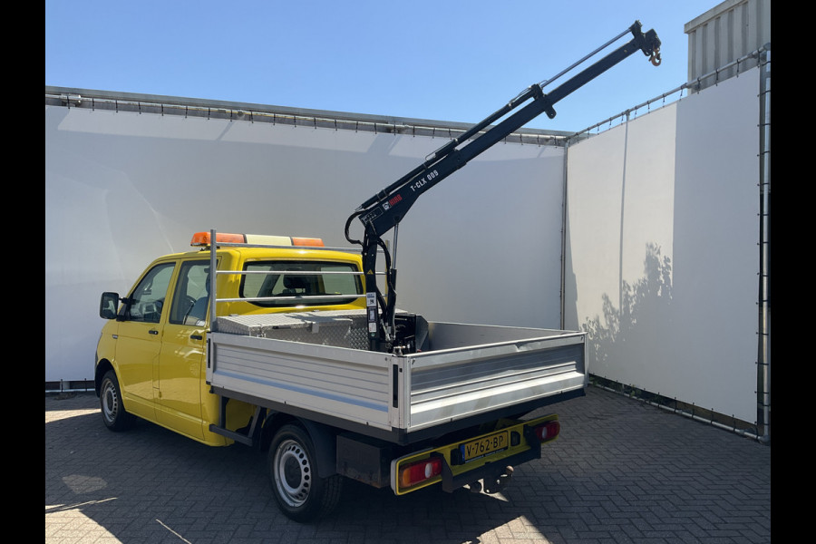 Volkswagen Transporter 2.0 TDI HIAB kraan Kastinrichting Trekhaak Laadkraan Airco Cruise Comfortline DC L2H1 Lang