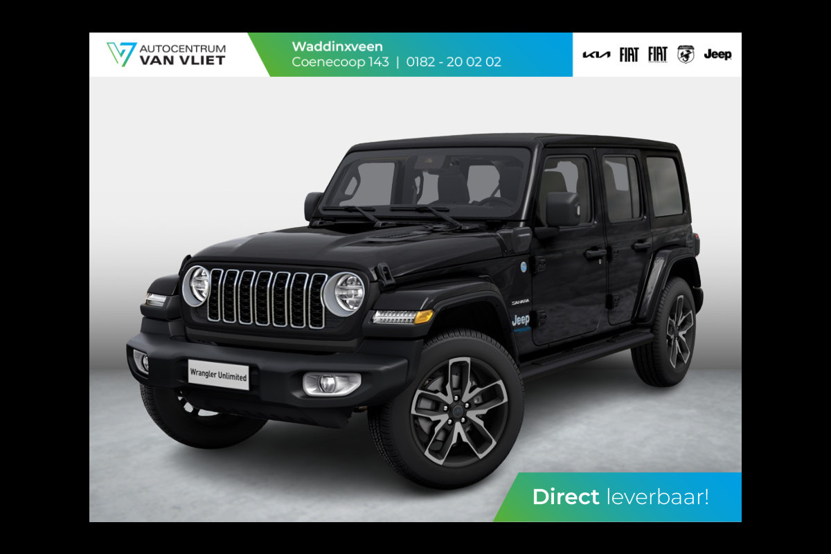 Jeep Wrangler Unlimited 4xe 380 Sahara | Uit voorraad leverbaar | MY25 | Sky One-Touch Power Soft Top | 22" Brute velgen | Geel kenteken ! Jeep Wrangler Unlimited 4xe 380 Sahara | Uit voorraad leverbaar | MY25 | Sky One-Touch Power Soft Top | 22" Brute velgen | Geel kenteken !