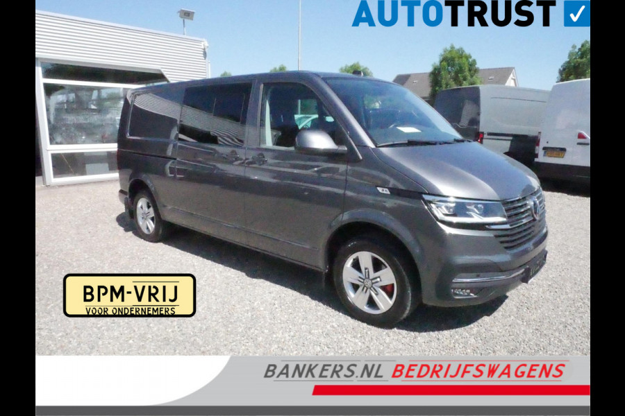 Volkswagen Transporter 2.0 TDI 150PK, L2H1, Dubbel Cabine, Bulli, Airco, 2 x Schuifdeur, Achterklep