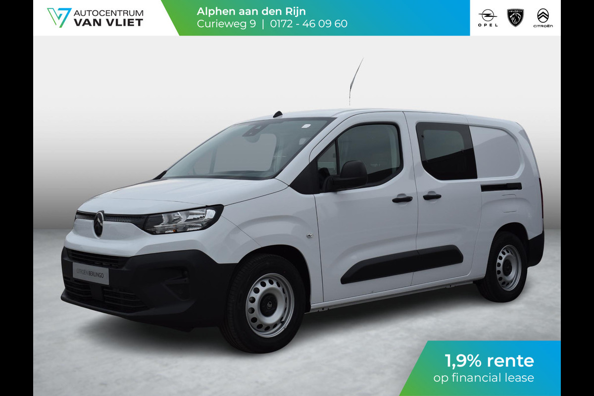 Citroën E-Berlingo 136 Flex Crewcab L2 50 kWh | 1,9% rente | 5 PERSOONS | GRIJS KENTEKEN | CARPLAY | NAVIGATIE Citroën E-Berlingo 136 Flex Crewcab L2 50 kWh | 1,9% rente | 5 PERSOONS | GRIJS KENTEKEN | CARPLAY | NAVIGATIE