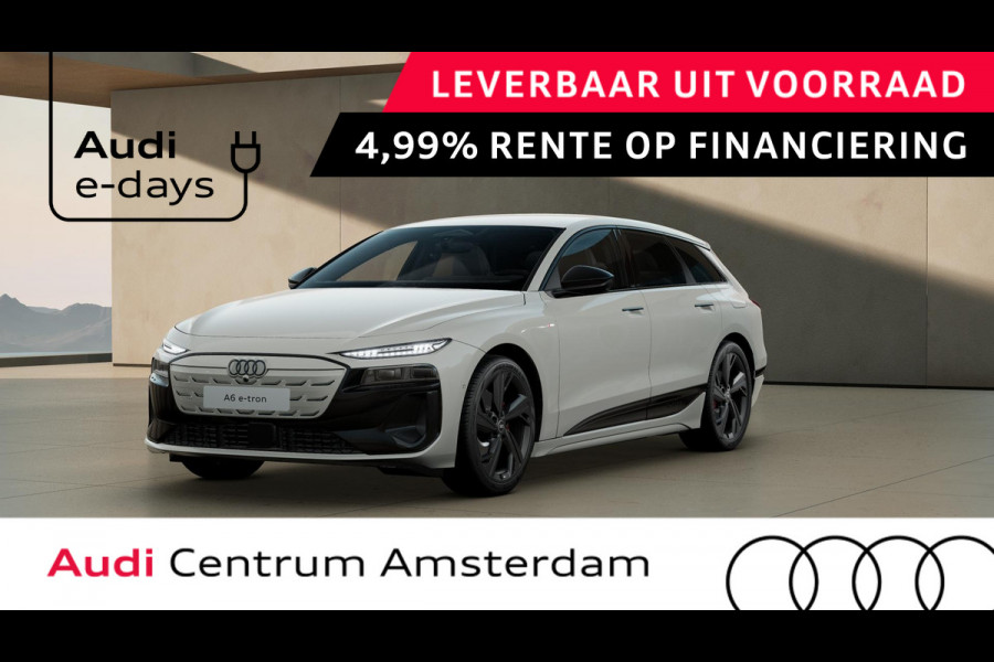 Audi A6 Avant e-tron S edition 83 kWh privacy glass, rood gespoten remzadels, LM velgen 21"