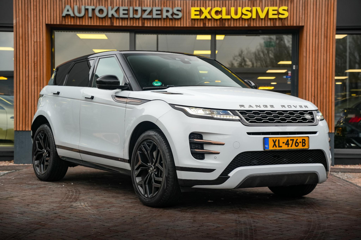 Land Rover Range Rover Evoque 2.0 P200 AWD Dynamic R Nieuw model Panoramadak Stuurverw. Leer DAB+ Trekhaak 20"LM Land Rover Range Rover Evoque 2.0 P200 AWD Dynamic R Nieuw model Panoramadak Stuurverw. Leer DAB+ Trekhaak 20"LM