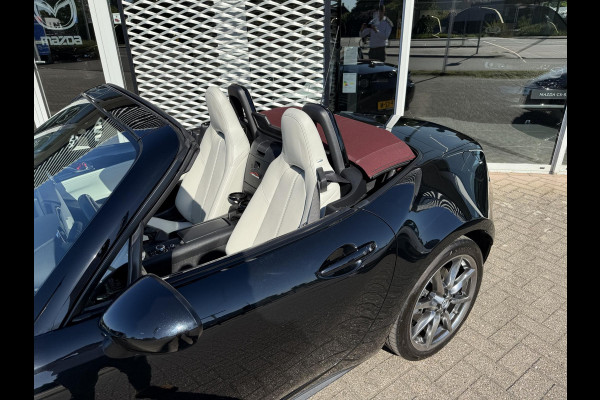 Mazda MX-5 2.0 SkyActiv-G 184 Sakura | WIT LEDER | RODE SOFTTOP | DEALERONDERHOUDEN |