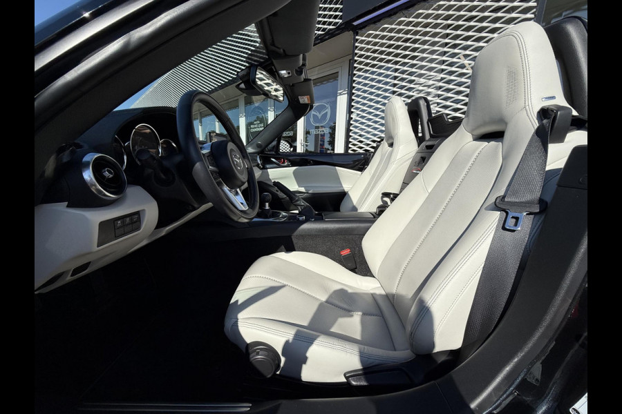 Mazda MX-5 2.0 SkyActiv-G 184 Sakura | WIT LEDER | RODE SOFTTOP | DEALERONDERHOUDEN |