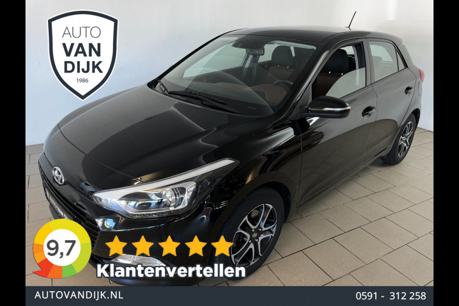 Hyundai i20 1.0 T-GDI Comfort AIRCO NAVI CRUISE MULTI STUUR ELEK RAMEN CENT VERG PDC ZWARTE VELGEN ZEER NETTE AUTO