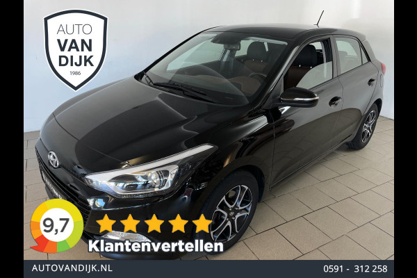 Hyundai i20 1.0 T-GDI Comfort AIRCO NAVI CRUISE MULTI STUUR ELEK RAMEN CENT VERG PDC ZWARTE VELGEN ZEER NETTE AUTO