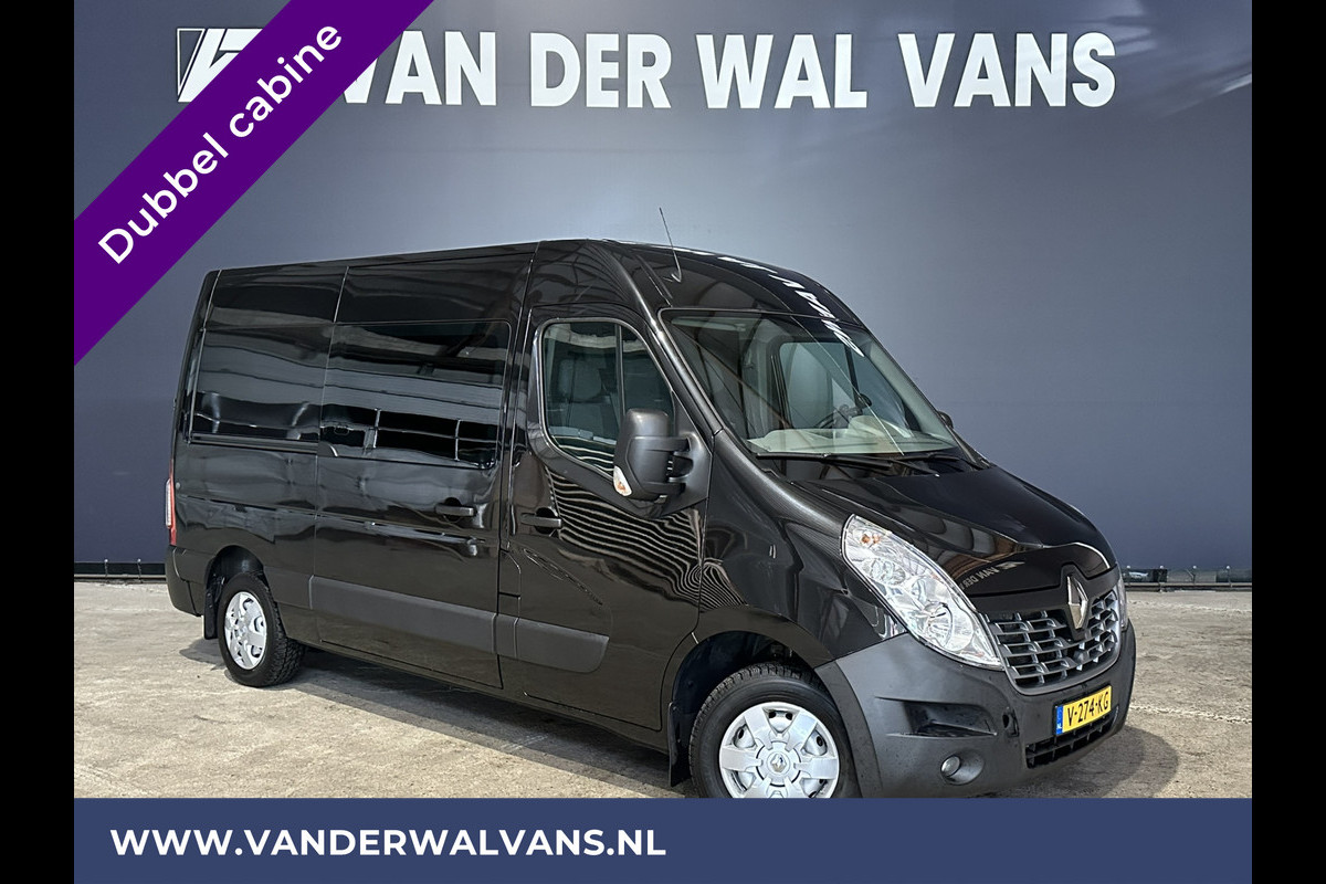 Renault Master 2.3 dCi 170pk L2H2 Dubbele cabine 7 persoons Euro6 Airco | 2x Zijdeur | Navigatie | Camera | 2500kg Trekhaak cruisecontrol, parkeersensoren,