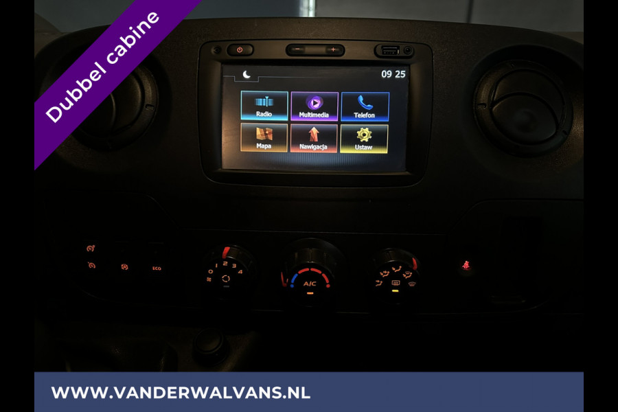 Renault Master 2.3 dCi 170pk L2H2 Dubbele cabine 7 persoons Euro6 Airco | 2x Zijdeur | Navigatie | Camera | 2500kg Trekhaak cruisecontrol, parkeersensoren,