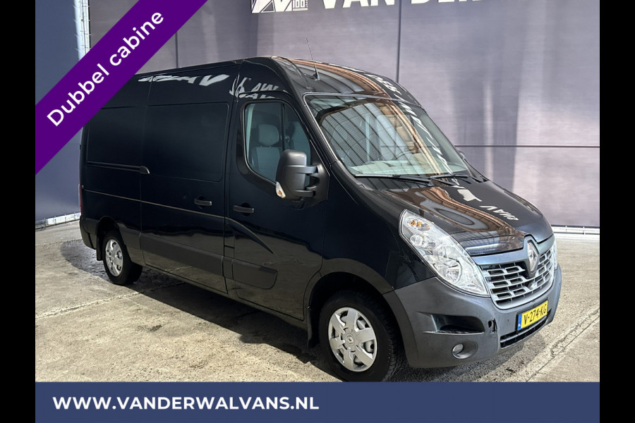 Renault Master 2.3 dCi 170pk L2H2 Dubbele cabine 7 persoons Euro6 Airco | 2x Zijdeur | Navigatie | Camera | 2500kg Trekhaak cruisecontrol, parkeersensoren,