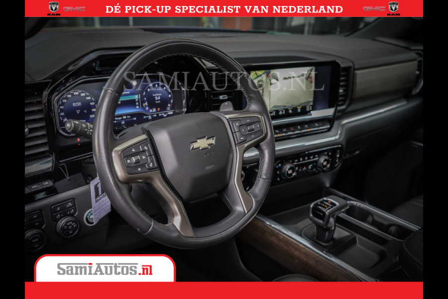 Chevrolet Silverado | Bruut | Black Ops | All-in Black | Special Wheels | Garantie tot 20-11-2026 of 200000 km | Comfortabele Dubbele Cabine met Royale 5 Zitplaatsen | De Meest Luxe en Volle Pick-Up in zijn Klasse |