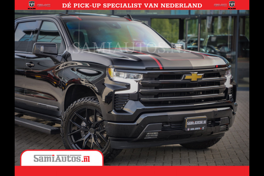 Chevrolet Silverado | Bruut | Black Ops | All-in Black | Special Wheels | Garantie tot 20-11-2026 of 200000 km | Comfortabele Dubbele Cabine met Royale 5 Zitplaatsen | De Meest Luxe en Volle Pick-Up in zijn Klasse |
