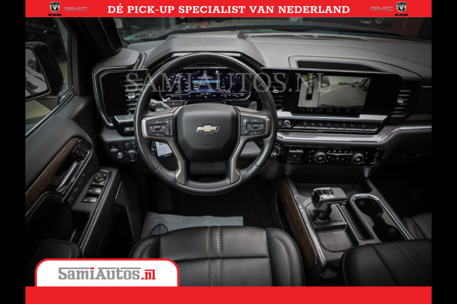 Chevrolet Silverado | Bruut | Black Ops | All-in Black | Special Wheels | Garantie tot 20-11-2026 of 200000 km | Comfortabele Dubbele Cabine met Royale 5 Zitplaatsen | De Meest Luxe en Volle Pick-Up in zijn Klasse |