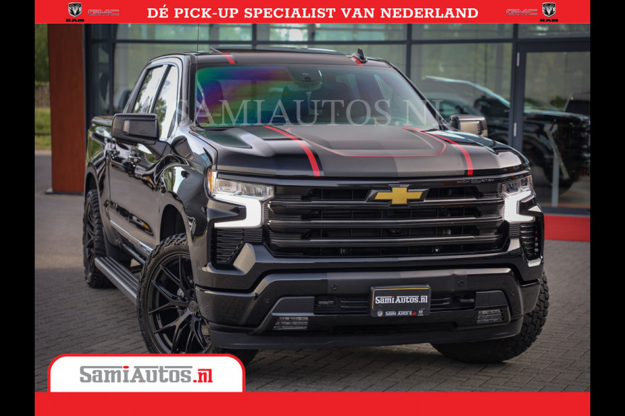 Chevrolet Silverado | Bruut | Black Ops | All-in Black | Special Wheels | Garantie tot 20-11-2026 of 200000 km | Comfortabele Dubbele Cabine met Royale 5 Zitplaatsen | De Meest Luxe en Volle Pick-Up in zijn Klasse |
