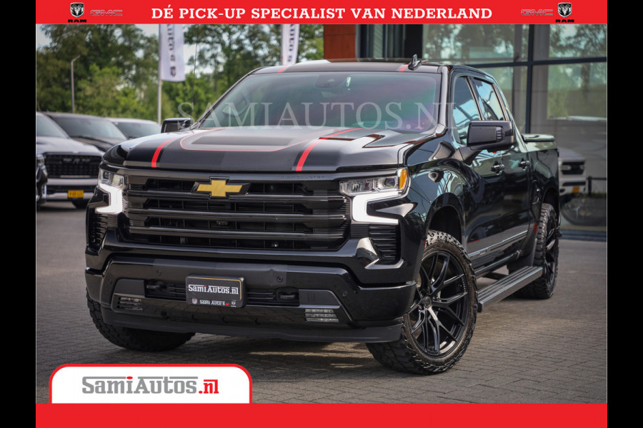 Chevrolet Silverado | Bruut | Black Ops | All-in Black | Special Wheels | Garantie tot 20-11-2026 of 200000 km | Comfortabele Dubbele Cabine met Royale 5 Zitplaatsen | De Meest Luxe en Volle Pick-Up in zijn Klasse |