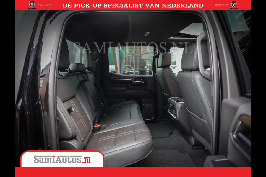 Chevrolet Silverado | Bruut | Black Ops | All-in Black | Special Wheels | Garantie tot 20-11-2026 of 200000 km | Comfortabele Dubbele Cabine met Royale 5 Zitplaatsen | De Meest Luxe en Volle Pick-Up in zijn Klasse |