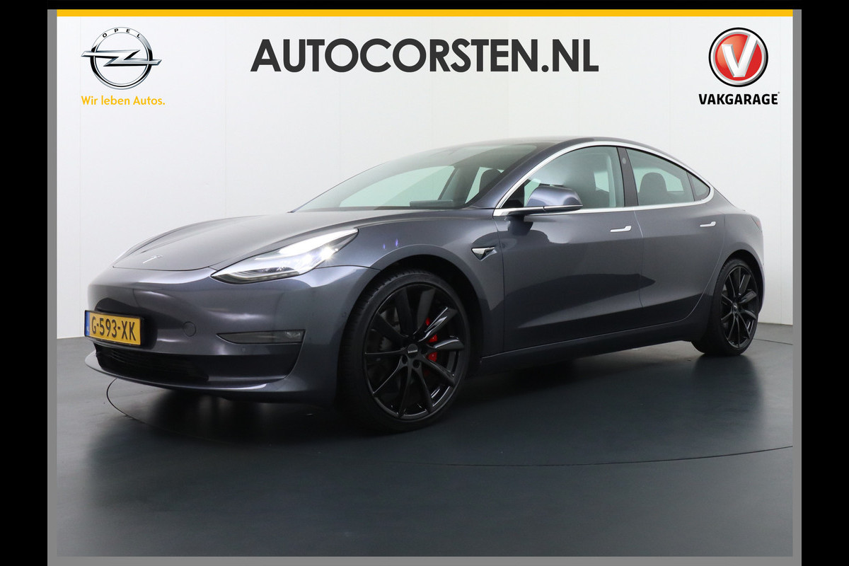 Tesla Model 3 Performance AWD 513pk 0-100 in 3,4 sec! Lmv-20" FSD-Comp.3 AutoPilot Carbon-Spoiler Premium-HiFi Pano.dak Camera Leer Adaptive-C Camera Navi LED ACC DAB Voorverwarmen interieur en Keyless via App One-Pedal-Drive Rode Remklauwen Origineel Nederlandse auto! Nieuwprijs €65.680 Garantie op Accu/Motor tot 21-12-2027 max 192.000km Tesla Model 3 Performance AWD 513pk 0-100 in 3,4 sec! Lmv-20" FSD-Comp.3 AutoPilot Carbon-Spoiler Premium-HiFi Pano.dak Camera Leer Adaptive-C Camera Navi LED ACC DAB Voorverwarmen interieur en Keyless via App One-Pedal-Drive Rode Remklauwen Origineel Nederlandse auto! Nieuwprijs €65.680 Garantie op Accu/Motor tot 21-12-2027 max 192.000km