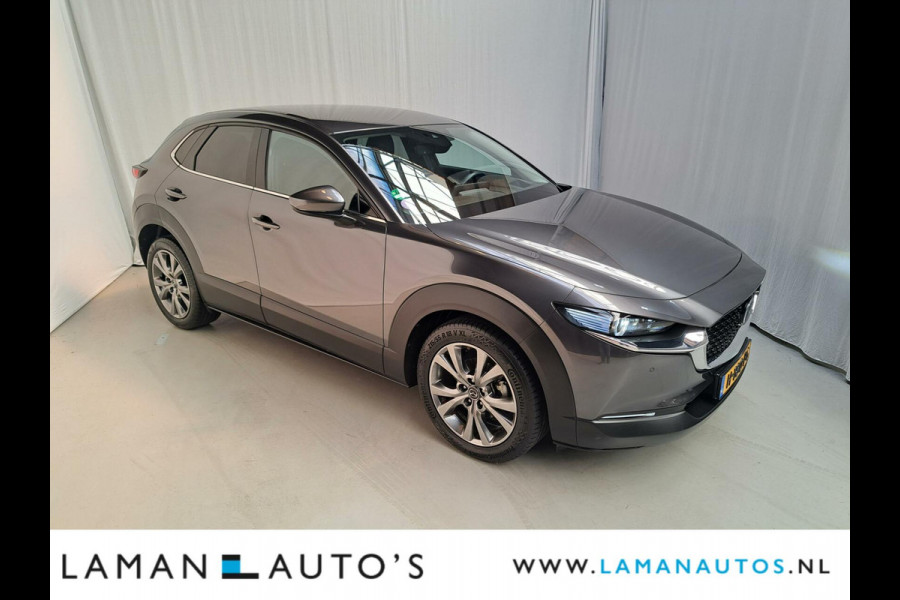Mazda CX-30 2.0 e-SkyActiv-X M Hybrid 180pk Luxury Automaat | Bose Leder CarPlay 18" LMV ACC ECC BSM HUD Camera Metallic | Hybrid Voorschote