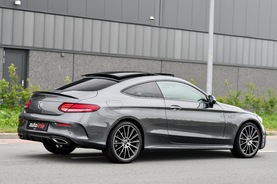 Mercedes-Benz C-Klasse Coupé 300 AMG Night. Pano, 360, Burm, Dodeh, Keyless, Sfeer, CarPlay, Multibeam!