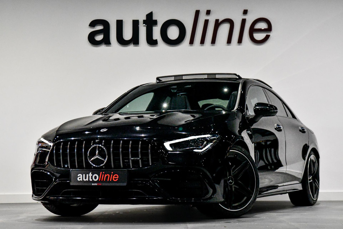 Mercedes-Benz CLA-Klasse AMG 45 S 4MATIC+. Schaal, Perf stuur, Pano, Koeling, Distro+, 360, Burm, Keyless, Btw, Dodeh, Multib! Mercedes-Benz CLA-Klasse AMG 45 S 4MATIC+. Schaal, Perf stuur, Pano, Koeling, Distro+, 360, Burm, Keyless, Btw, Dodeh, Multib!