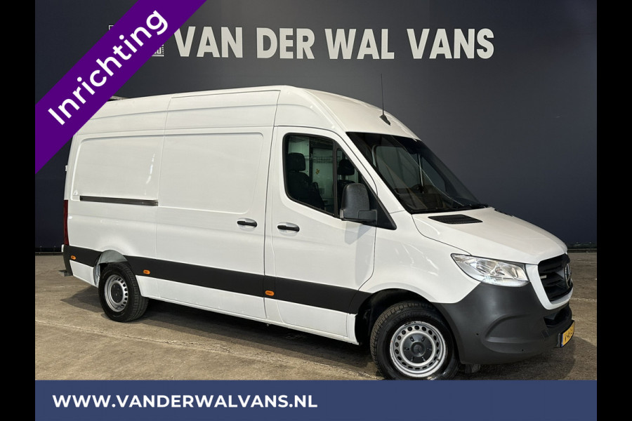 Mercedes-Benz Sprinter 316 CDI 164pk L2H2 inrichting Euro6 Airco | 2800kg Trekhaak | Camera | Apple Carplay | Parkeersensoren inklapbare spiegels, standkachel, cruisecontrol, MBUX, Android auto