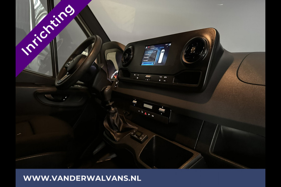 Mercedes-Benz Sprinter 316 CDI 164pk L2H2 inrichting Euro6 Airco | 2800kg Trekhaak | Camera | Apple Carplay | Parkeersensoren inklapbare spiegels, standkachel, cruisecontrol, MBUX, Android auto